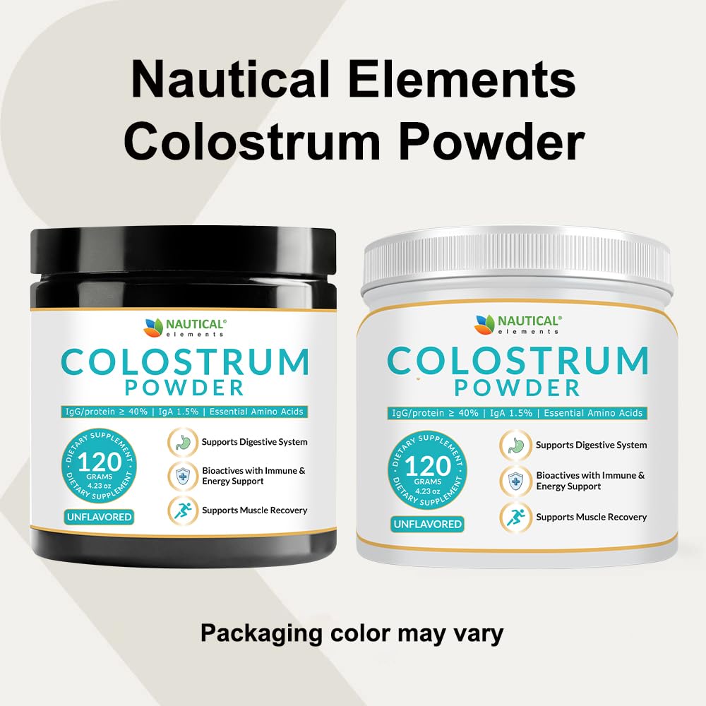 Nautical Elements Colostrum Poudre nature: sans arômes pour intégration facile