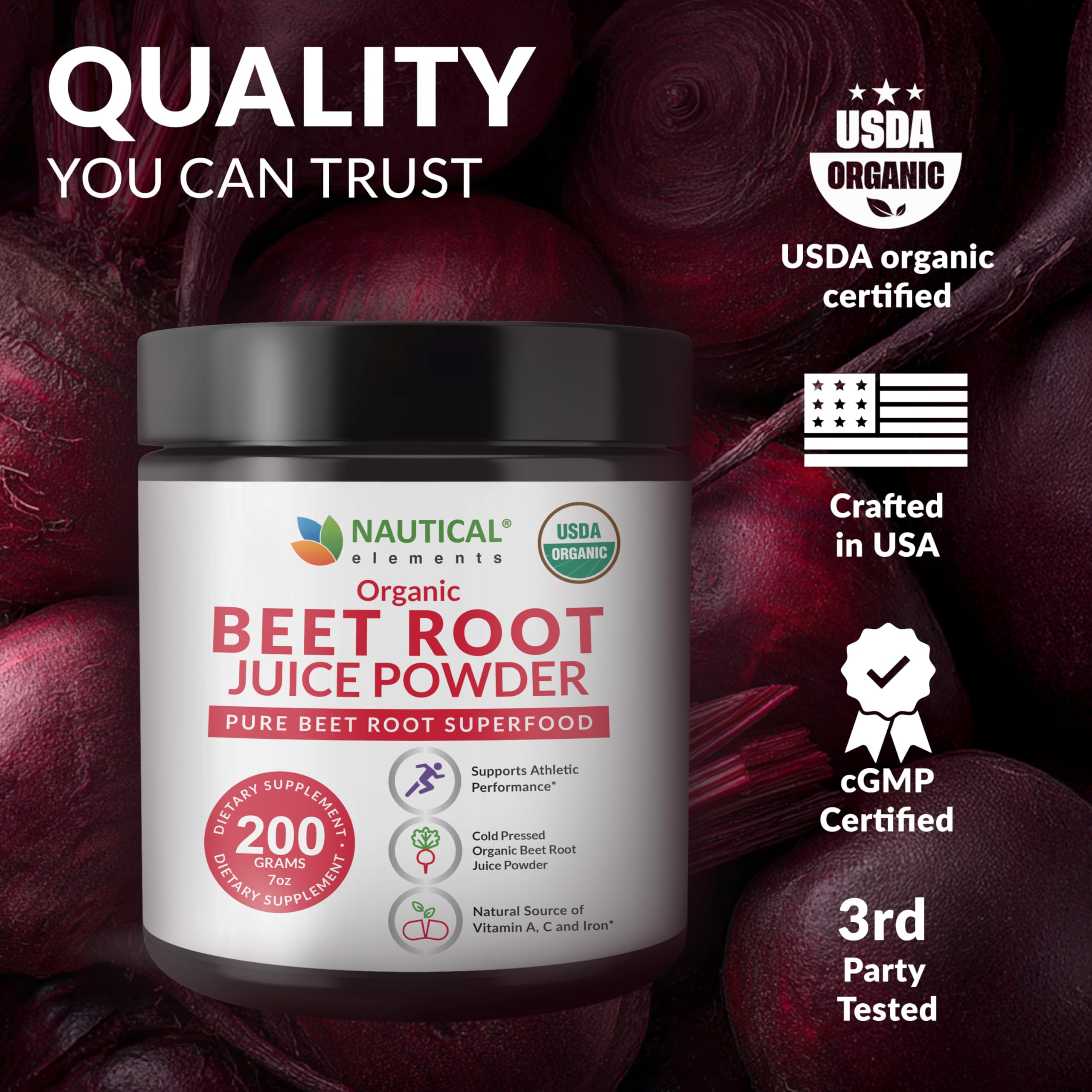 Poudre sans additifs Nautical Elements, présentation épurée et naturelle