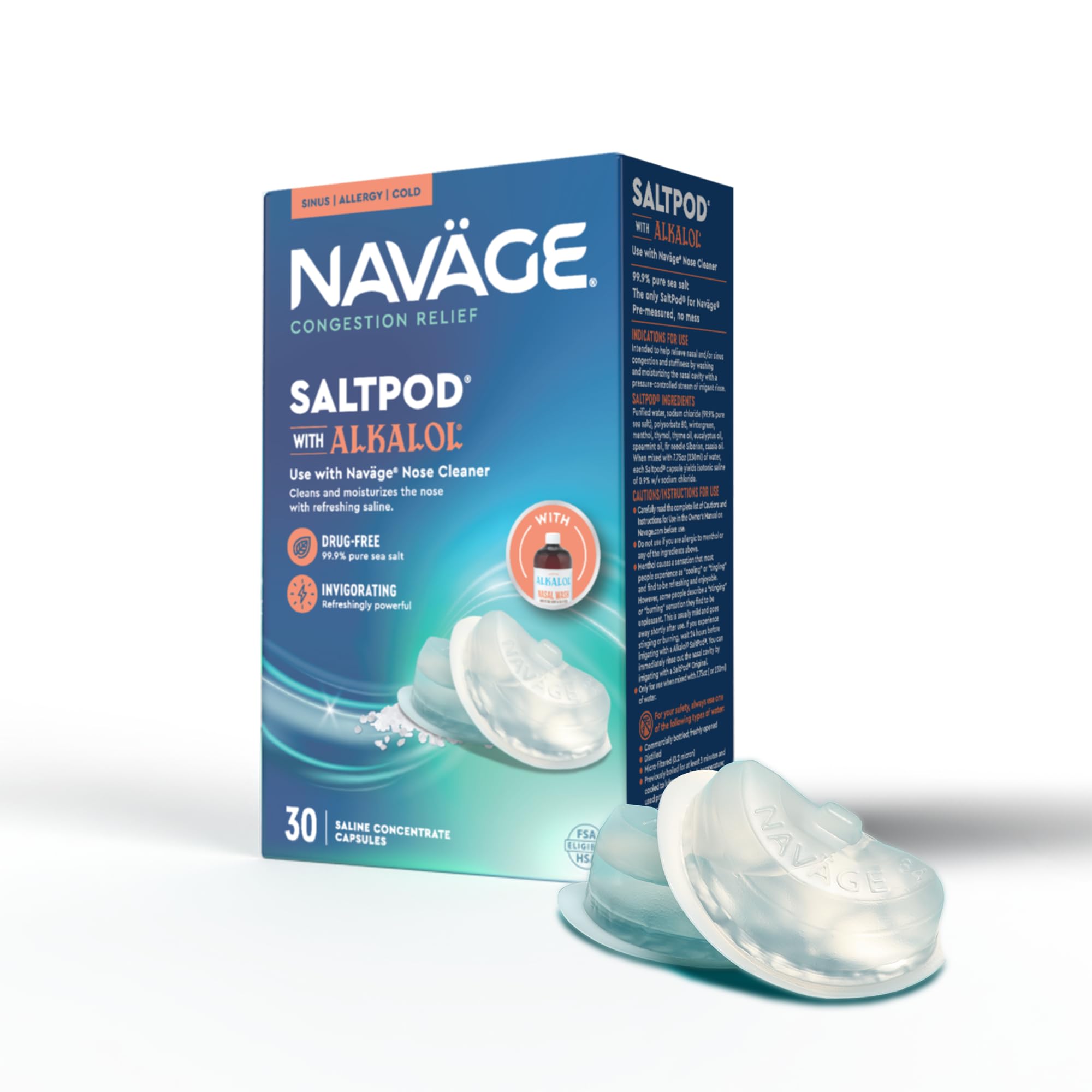 Navage SaltPod Alkalol: capsules pratiques pour un rinçage efficace