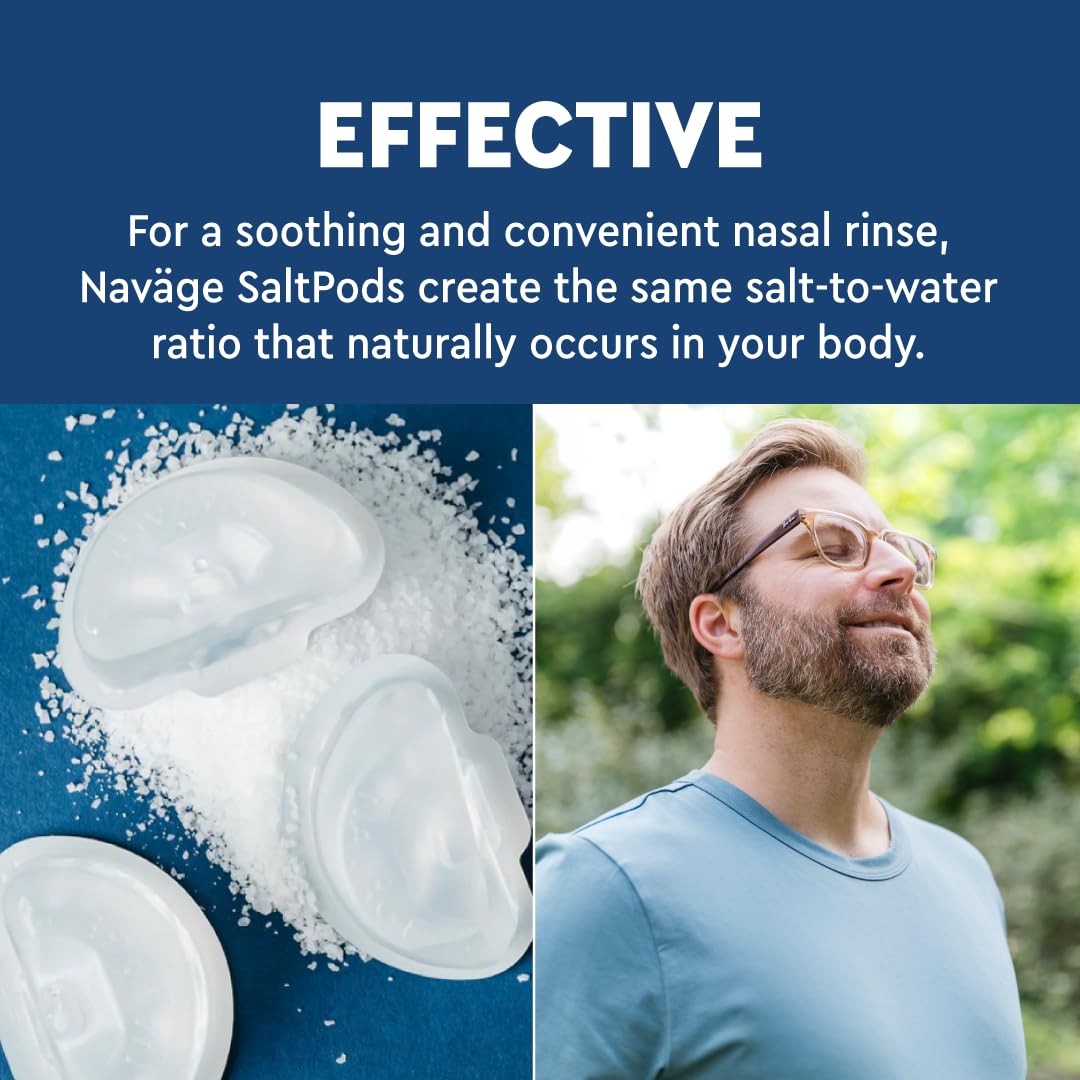 Navage SaltPod Bundle : 90 capsules visibles pour réapprovisionnement rapide.