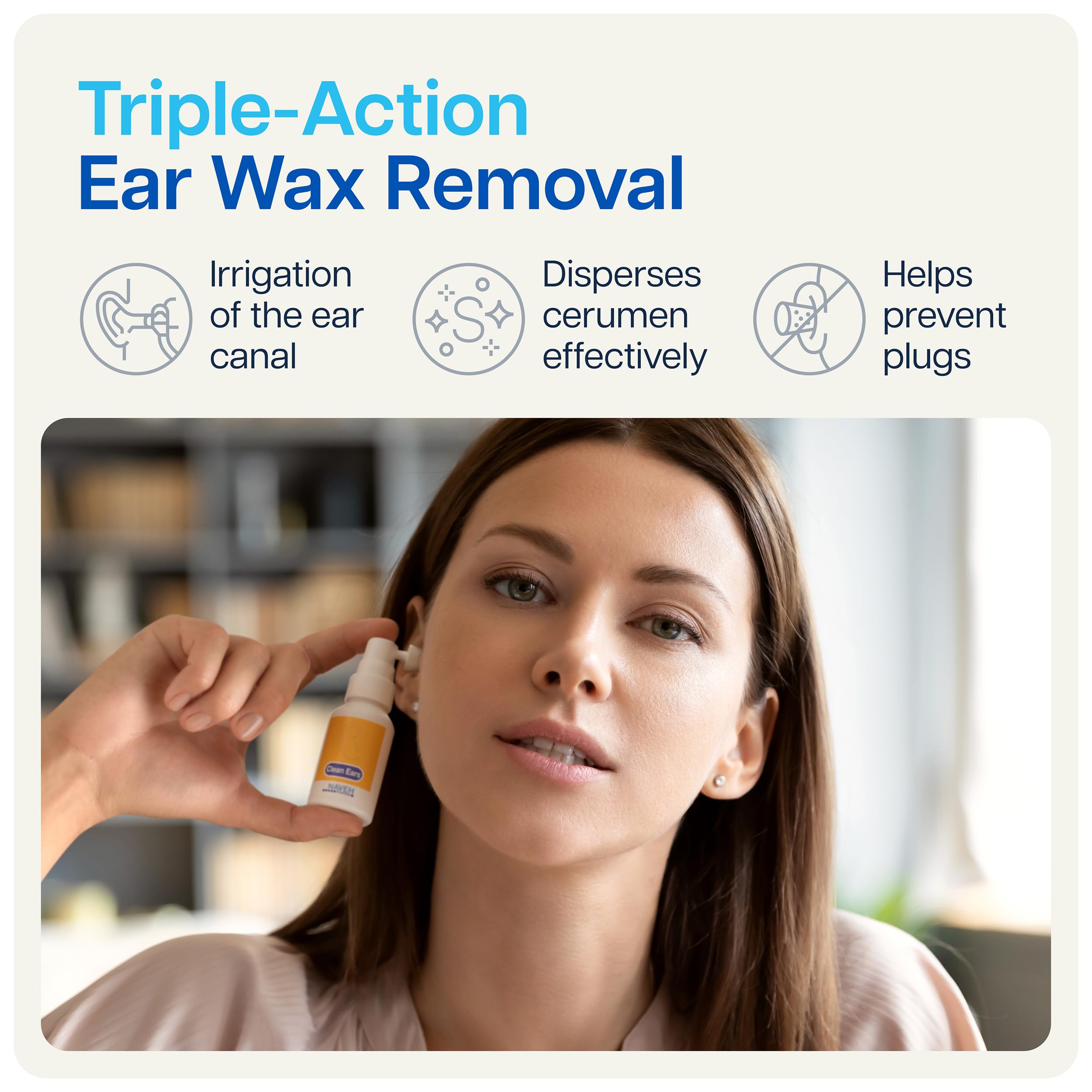 NAVEH PHARMA CleanEars - dissolution-cerumen: élimination douce et efficace