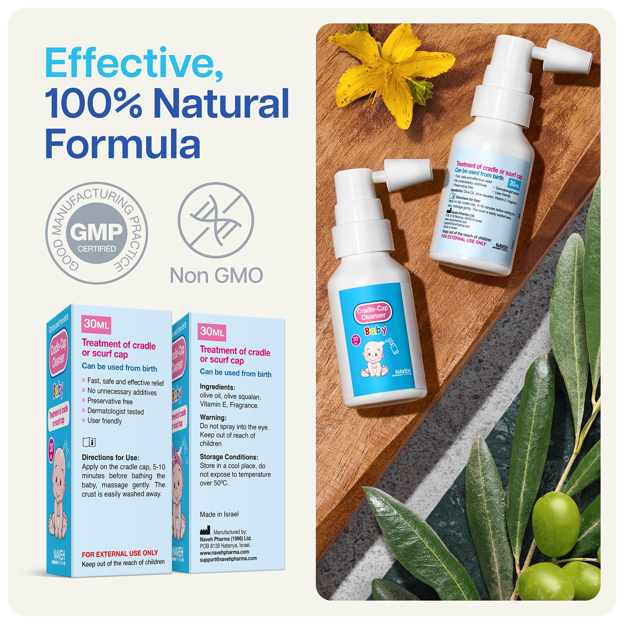 NAVEH PHARMA Cradle Cap Cleanser: parfum léger et agréable pour le rituel bain