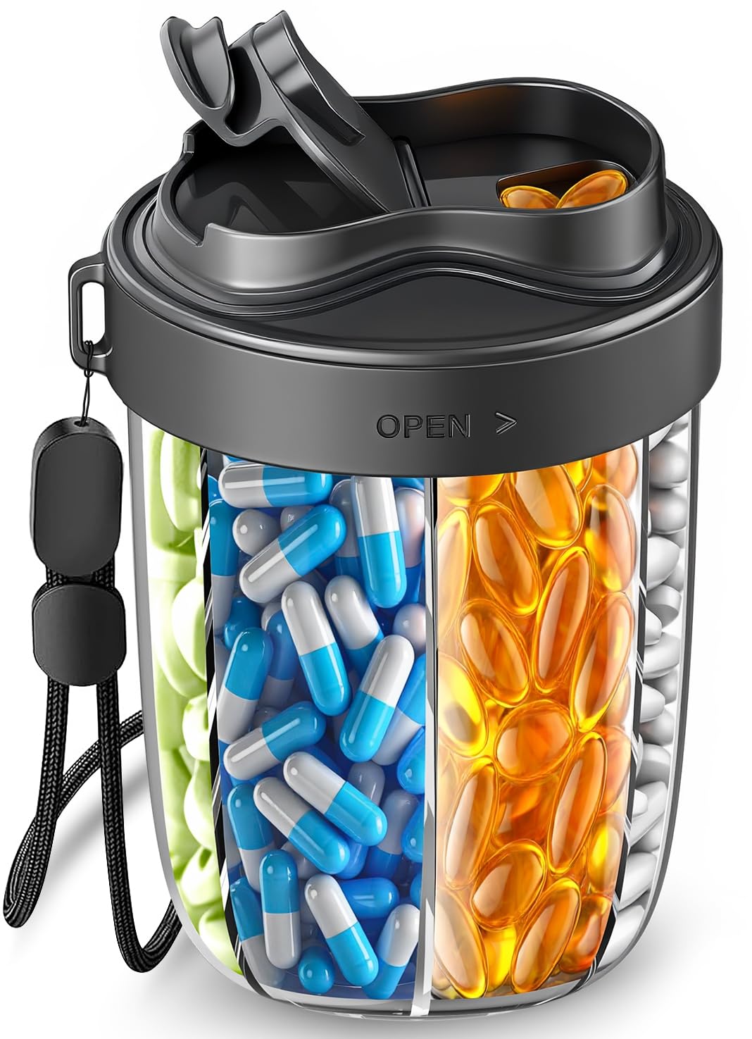 Navikia grand-organisateur-pilules-7-compartiments: rangement clair et efficace pour vos compléments.