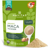 Navitas Maca en poudre – emballage pratique pour intégration facile dans les recettes.