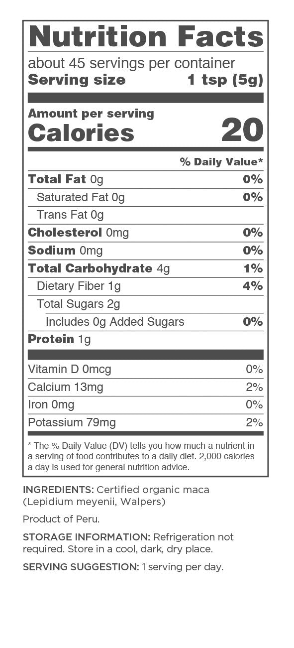 Navitas Organics Maca Poudre dans un smoothie crémeux, énergie naturelle et goût malté.