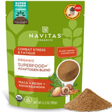 Navitas Organics Superfood+ Adaptogen Blend dans son sachet, prêt à ajouter au smoothie.