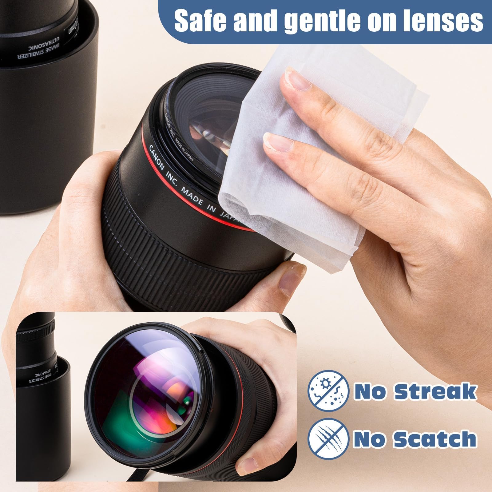 Navona lingettes lunettes pack gros: pratique pour voyage et usage quotidien.