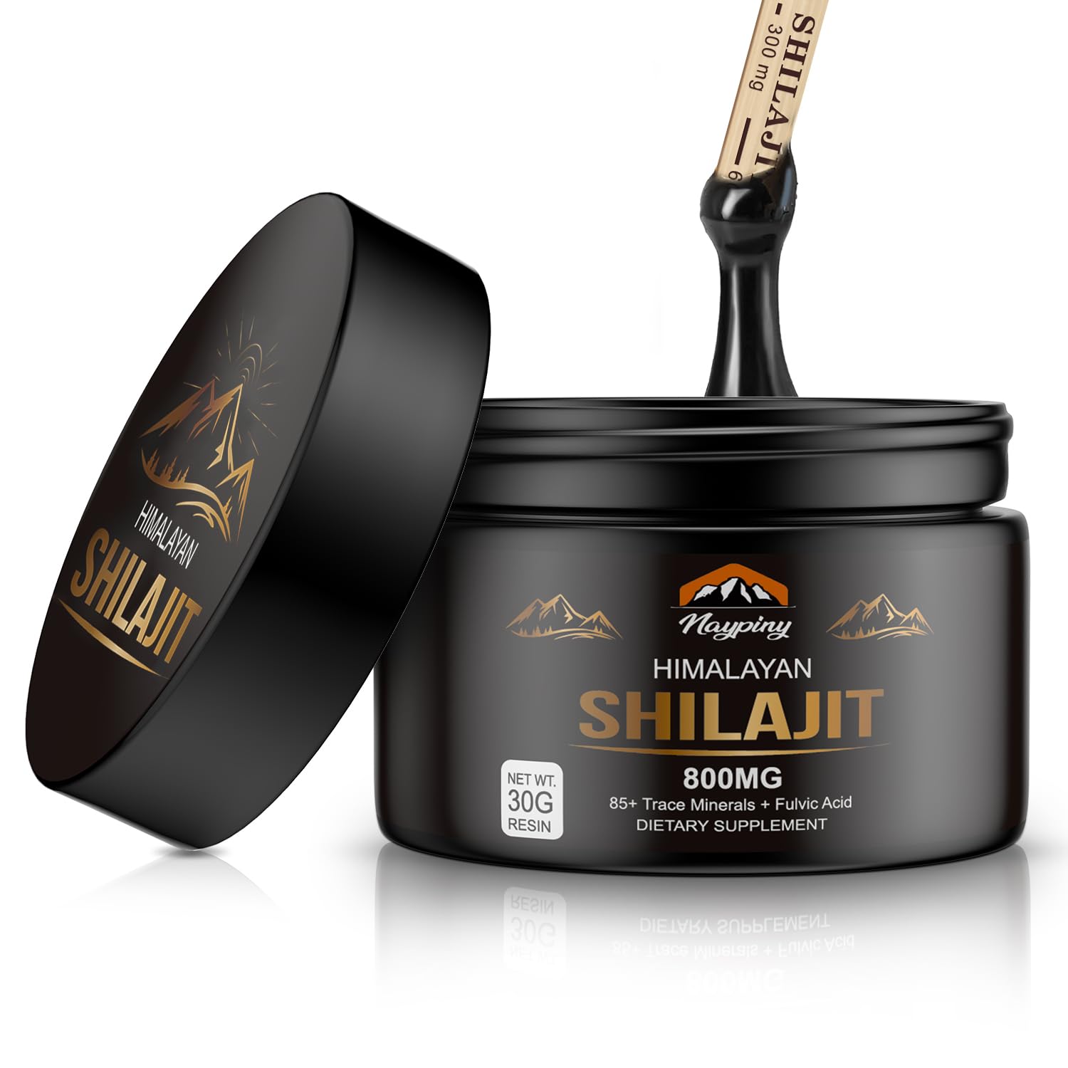 naypiny résine shilajit himalayenne 800 mg, énergie naturelle et vitalité.