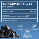 Dose de 600 mg de résine naypiny Shilajit pour énergie concentrée.
