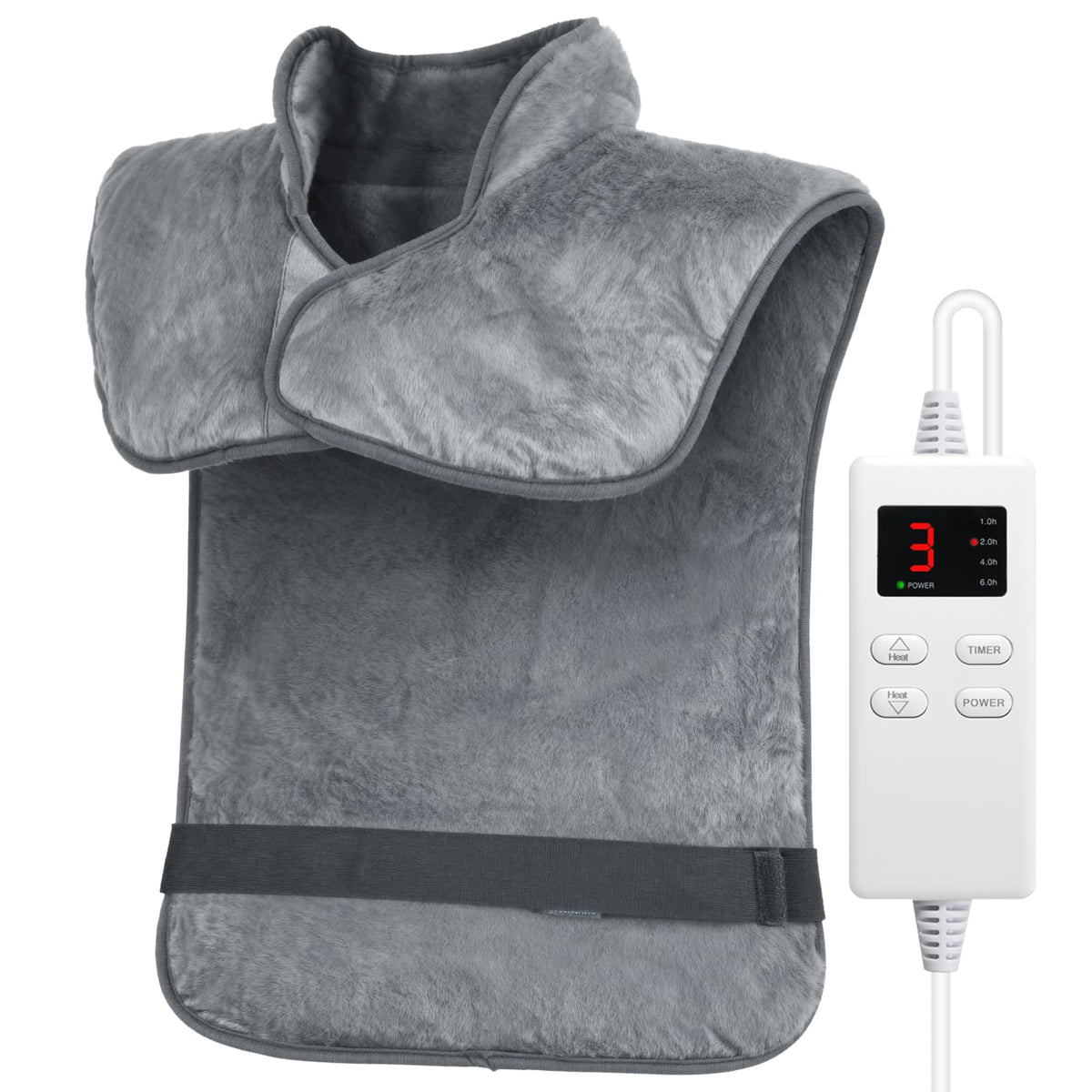 Coussin chauffant NBKLS pour cou, épaules et dos, chaleur ciblée et détente musculaire