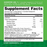 étiquette nutrition nbpure fibre quotidienne sur le pot