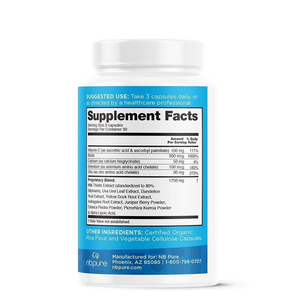 Bouteille NbPure Liver Fend prête à être utilisée dans un rituel detox simple et efficace.