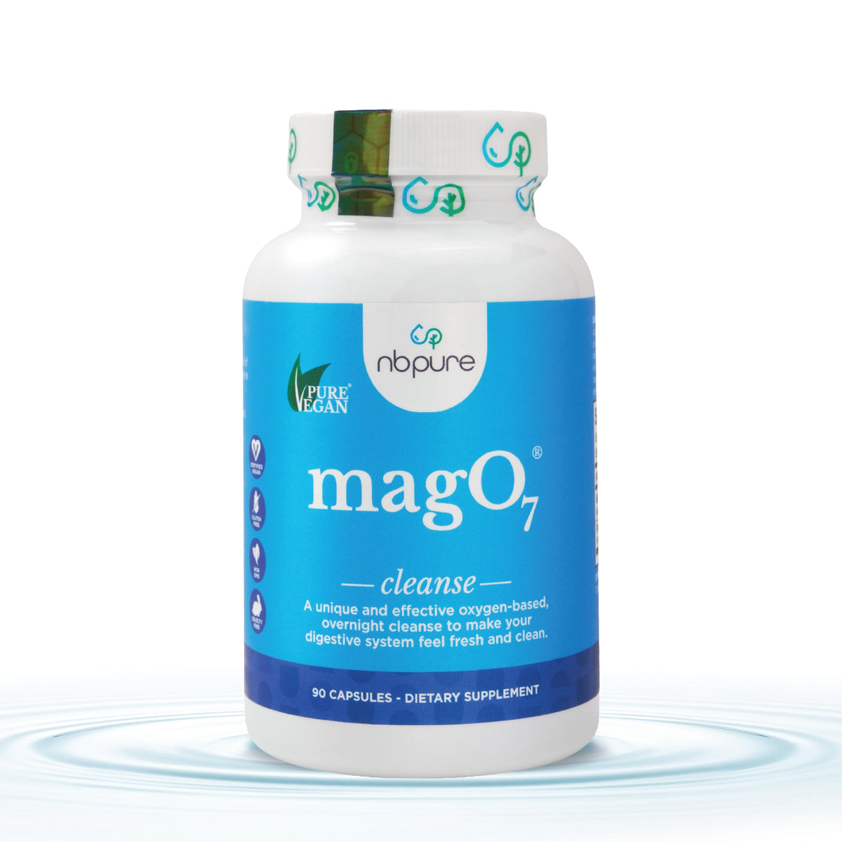 Bouteille nbpure MagO7 montrant le format pratique pour la routine nocturne.