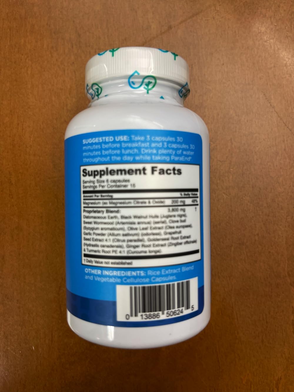nbpure ParaEnd: flacon montrant les notes de gingembre et curcuma