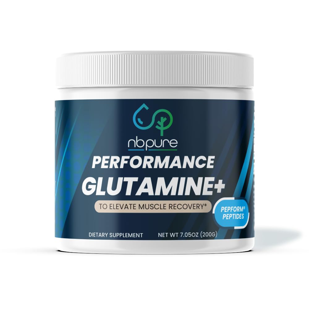 nbpure Performance Glutamine+ PepForm, bouteille, soutien potentiel à la récupération musculaire après l’effort.
