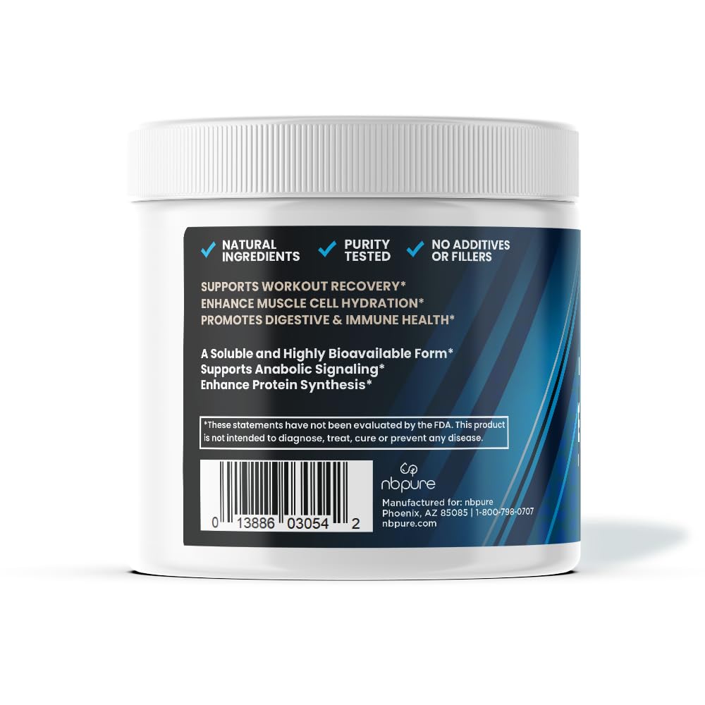 nbpure Performance Glutamine+ PepForm, ingrédients sans allergènes, formule propre pour votre routine sportive.