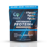 nbpure Performance Protein+ dans la bouteille, récupération musculaire soutenue après l'entraînement.