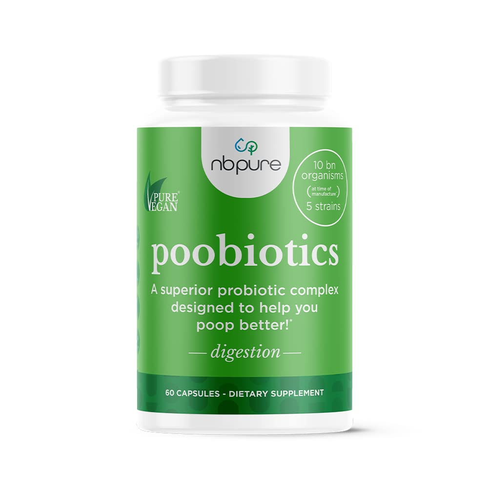 nbpure Poobiotics - bouteille illustrant la régularité potentielle grâce aux probiotiques.
