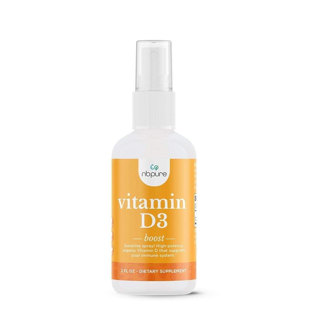 nbpure Vitamine D3 spray – Bouteille pratique pour la supplémentation quotidienne.
