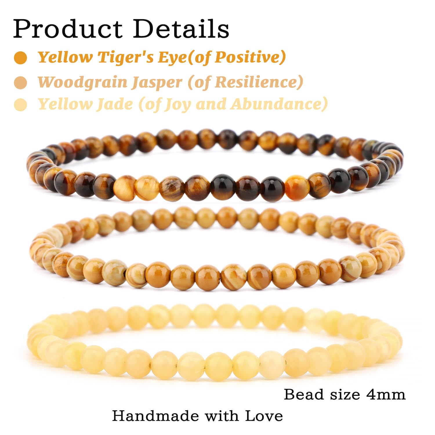 NCB bracelet jaspe bois-grain, look naturel et énergie pour la concentration.