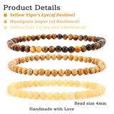NCB bracelet jaspe bois-grain, look naturel et énergie pour la concentration.