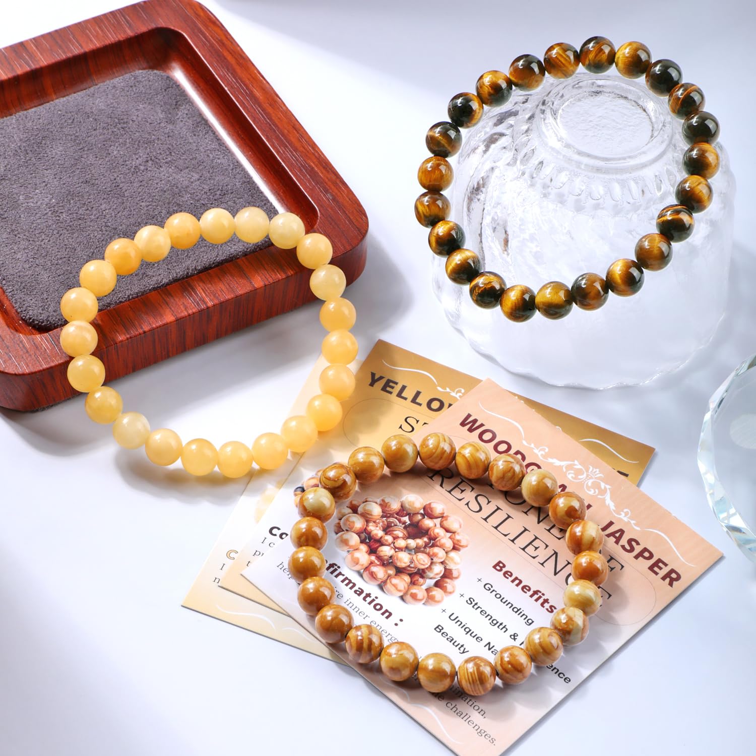 NCB bracelet jaune jade éclat et style polyvalent