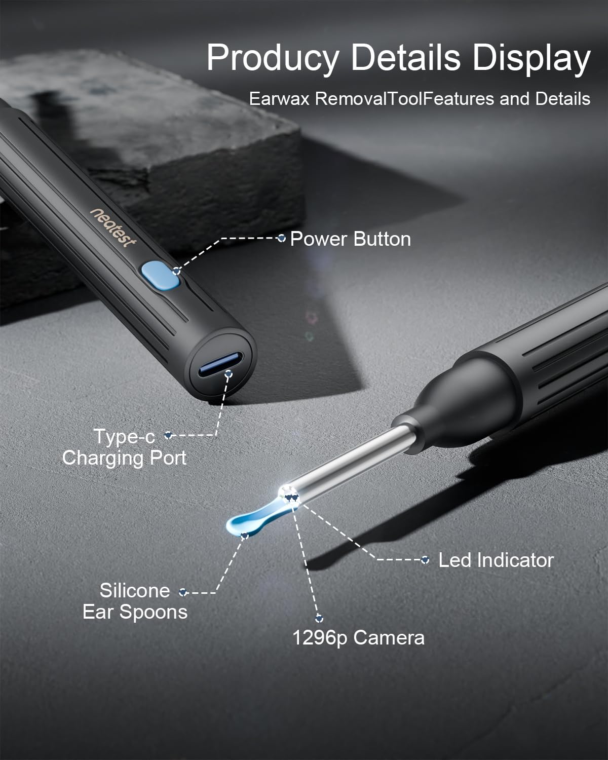 NEATEST kit nettoyage oreille 8 outils pour une manipulation précise et sûre