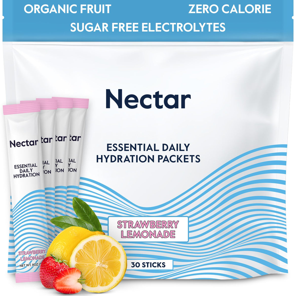 Nectar hydratation sachet fraise citron – hydratation rapide et saveur naturelle