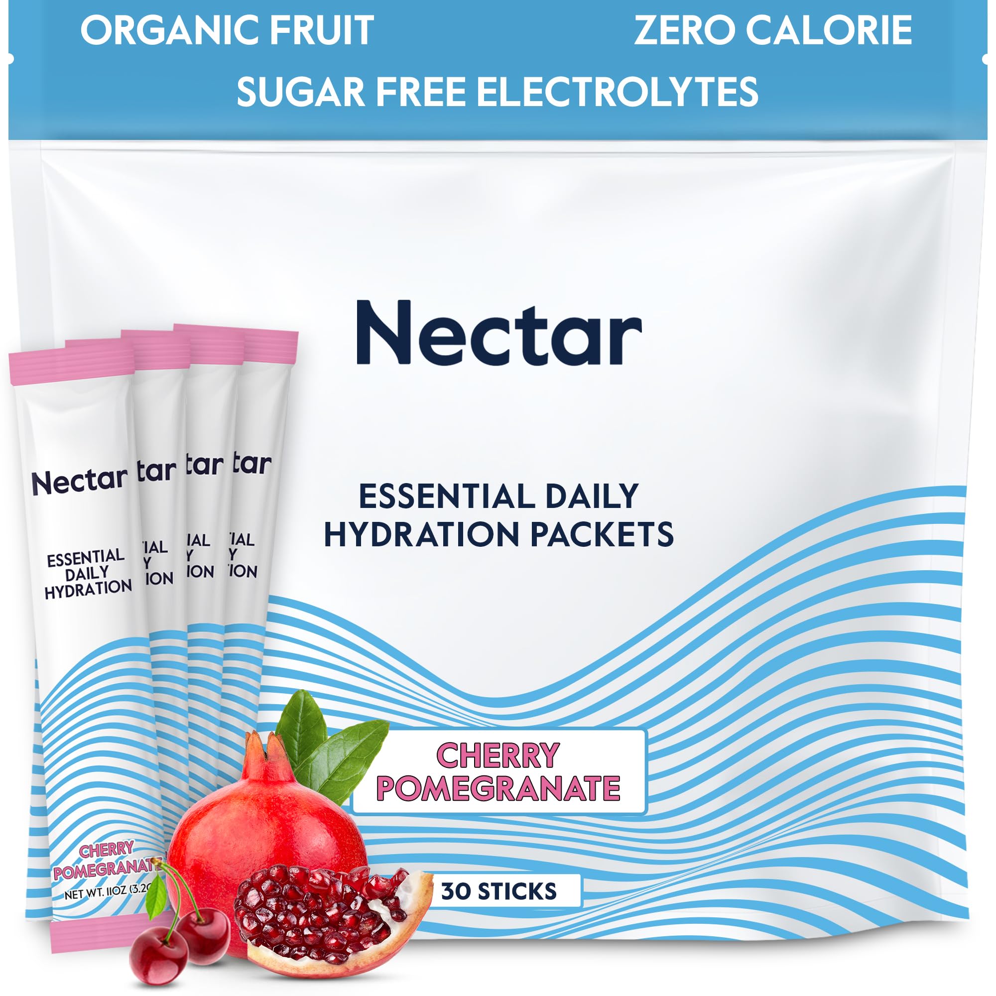 Nectar Hydration Packets emballage clair et pratique pour une hydratation rapide au quotidien.