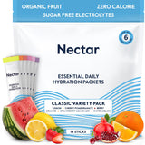 Nectar pochettes hydratation fruits organiques: réhydratation rapide et saveur naturelle.