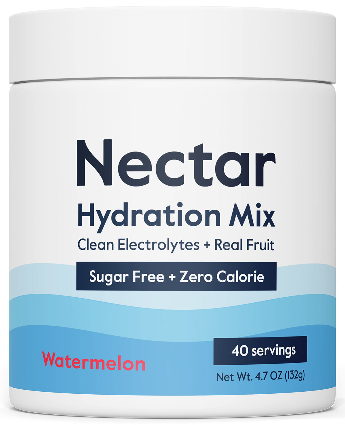 Nectar Poudre Électrolytes Pastèque emballage 40 portions, hydratation efficace sans sucre