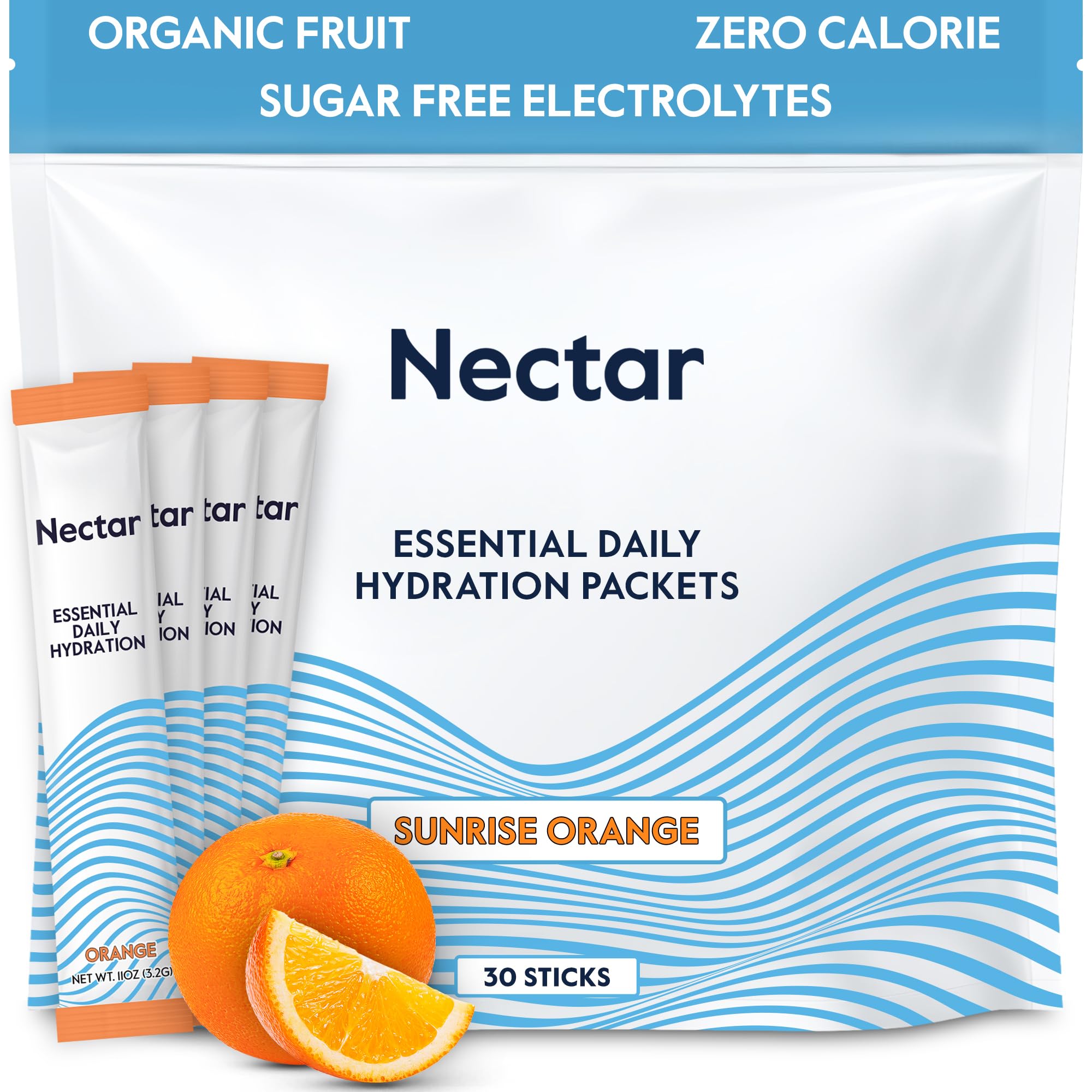 Nectar sachets hydratation orange pour réhydratation rapide