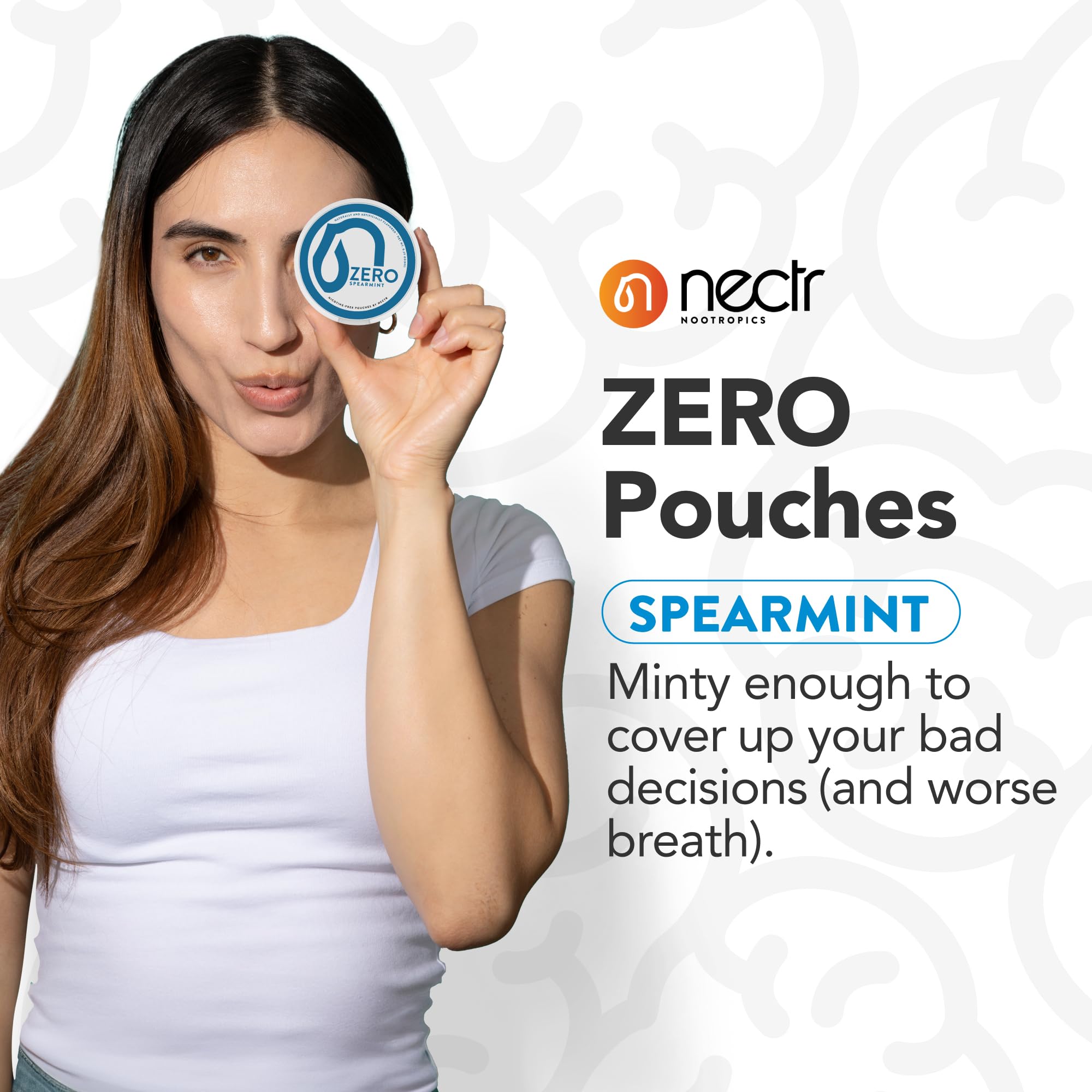 Nectr Zero sachets menthe - utilisation buccale simple au bureau