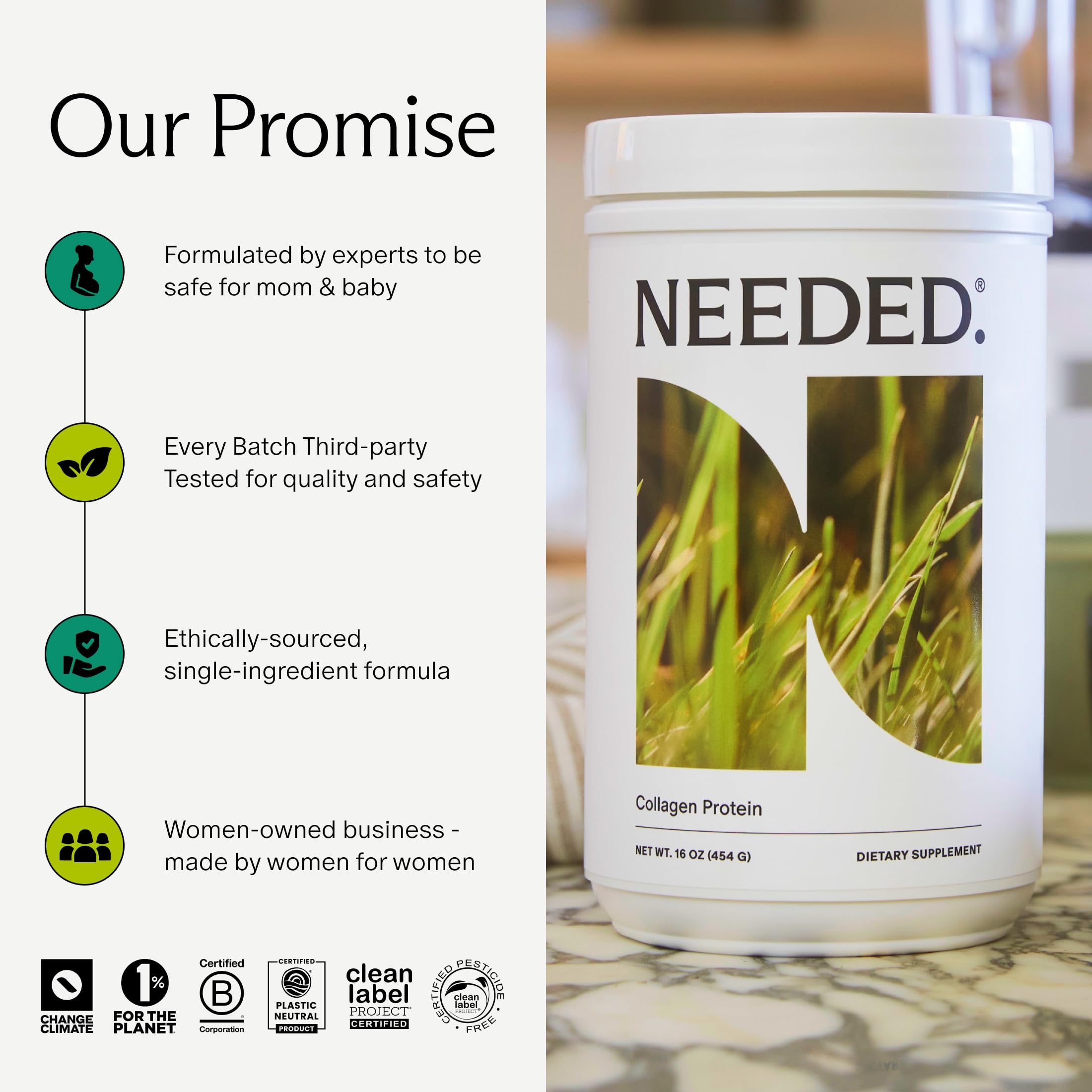 Needed collagene hydrolysee emballage recyclable: choix écologique et responsable.
