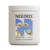 Needed Multivitamine pour femmes, emballage parfum agrumes et énergie douce.