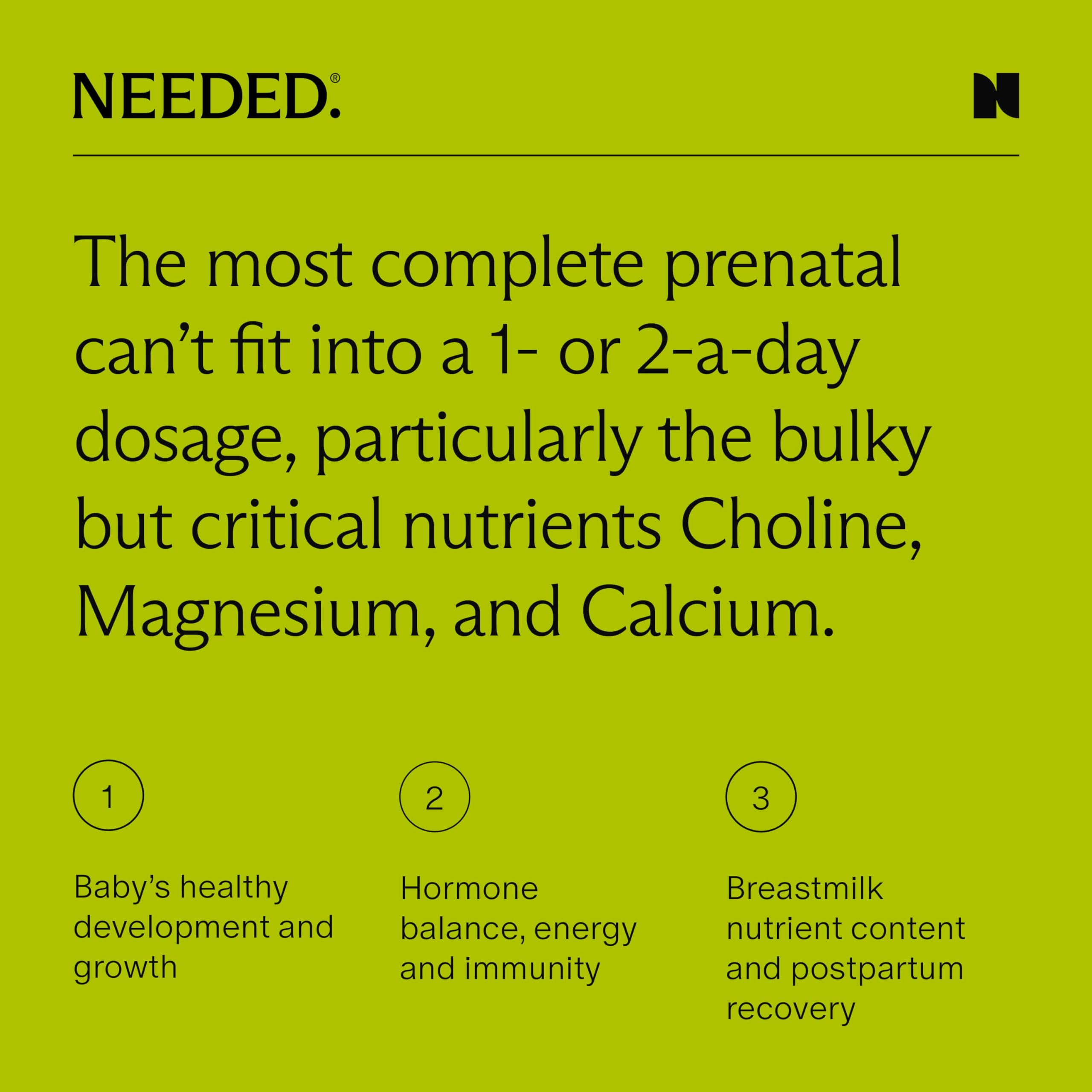 Needed Prenatal Multivitamin – démonstration d utilisation facile pour une routine prénatale.