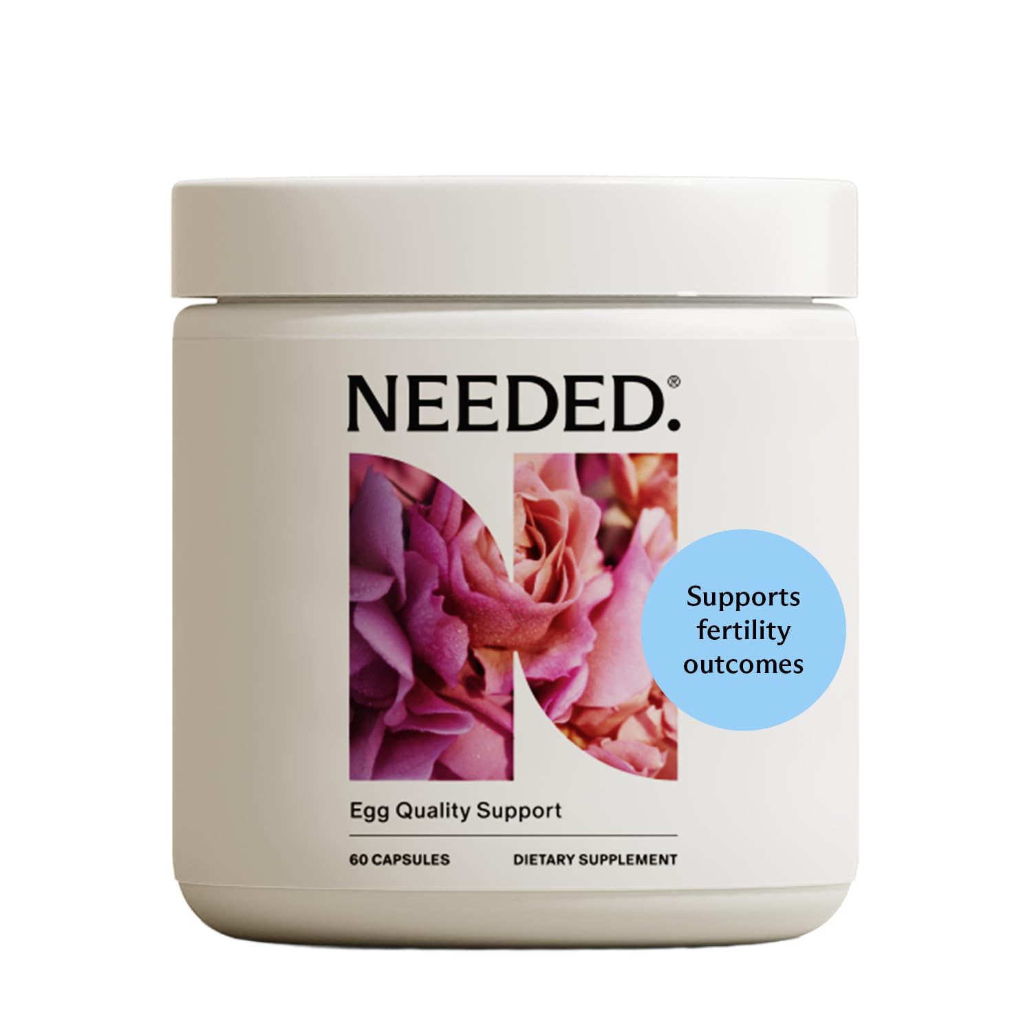 Needed - Soutien à la qualité des ovules, bouteille bien en évidence.