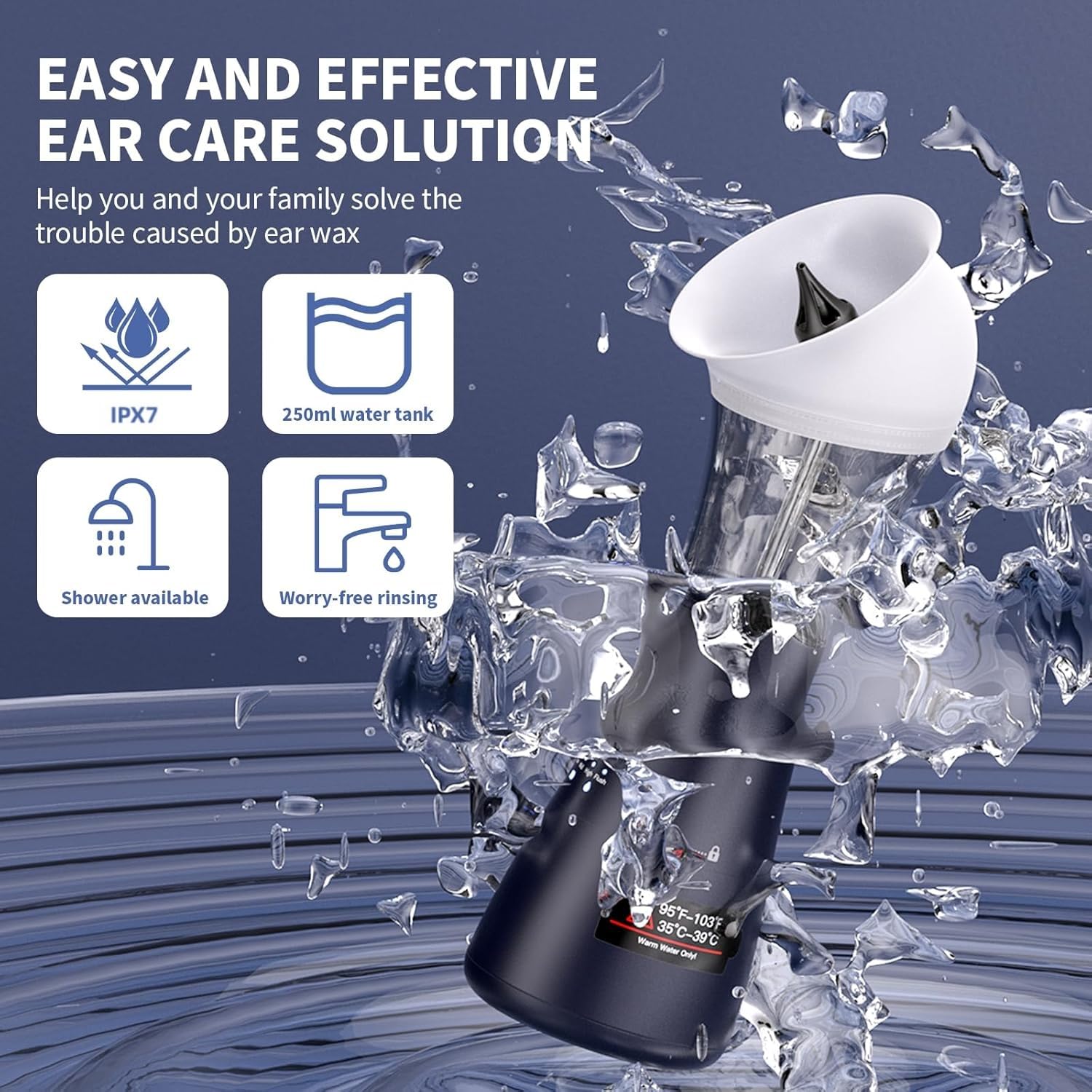 NEGAHU IPX7-etanche-douche: nettoyage sous la douche en toute sécurité.