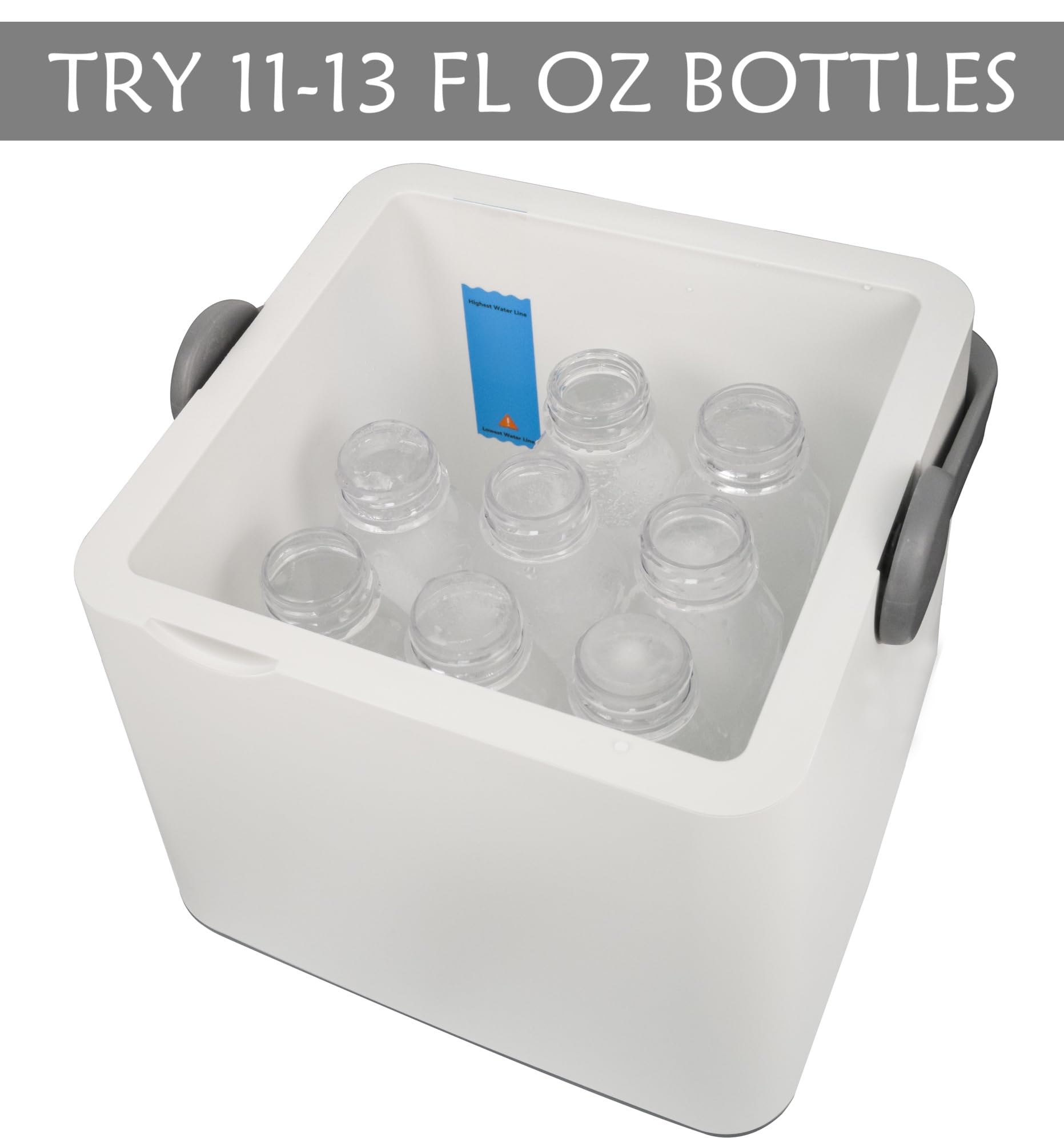 Réservoir de 7 litres et isolation triple pour longue fraîcheur.