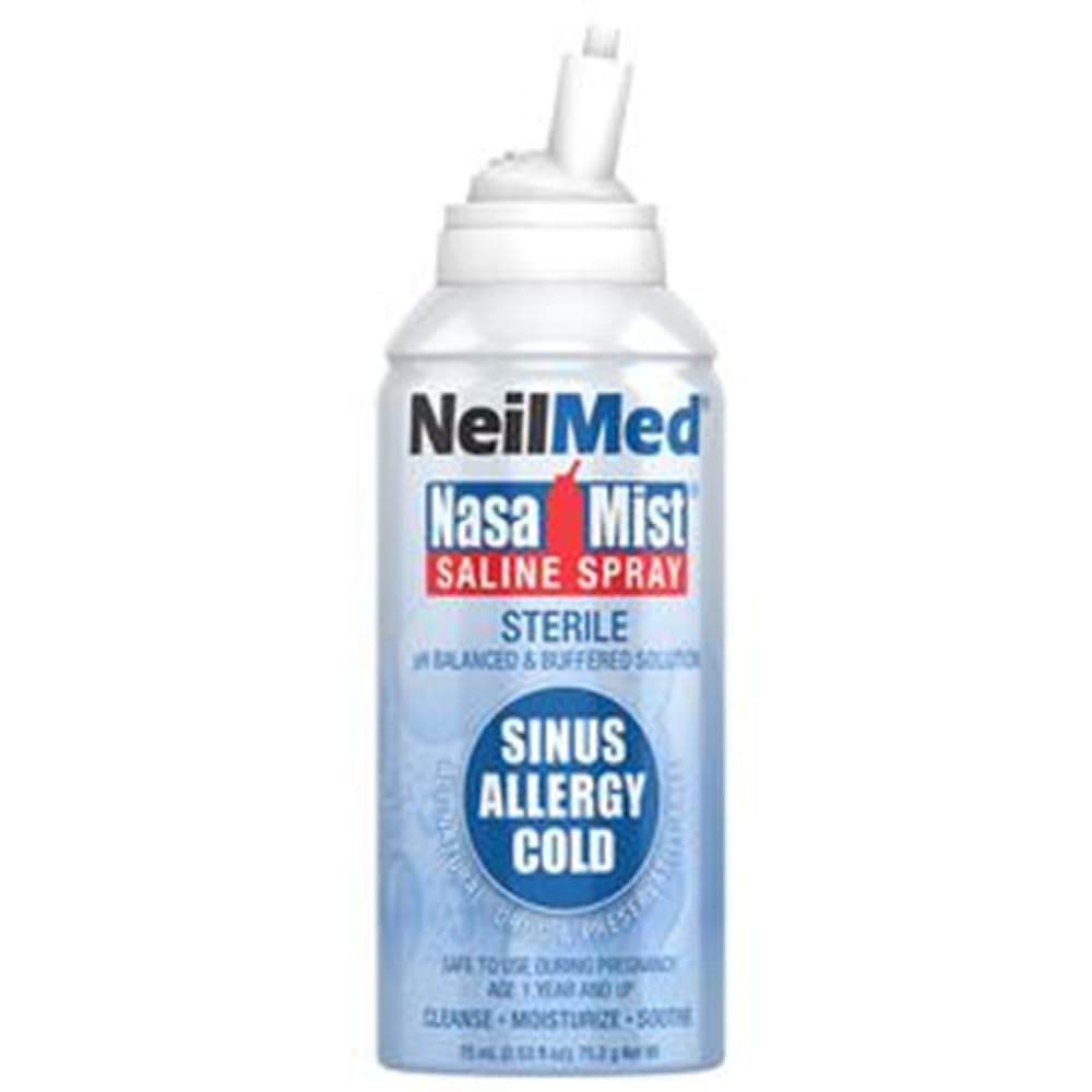 NeilMed Nasamist bouteille isotonique, hydrate les voies nasales et apaise l'irritation.