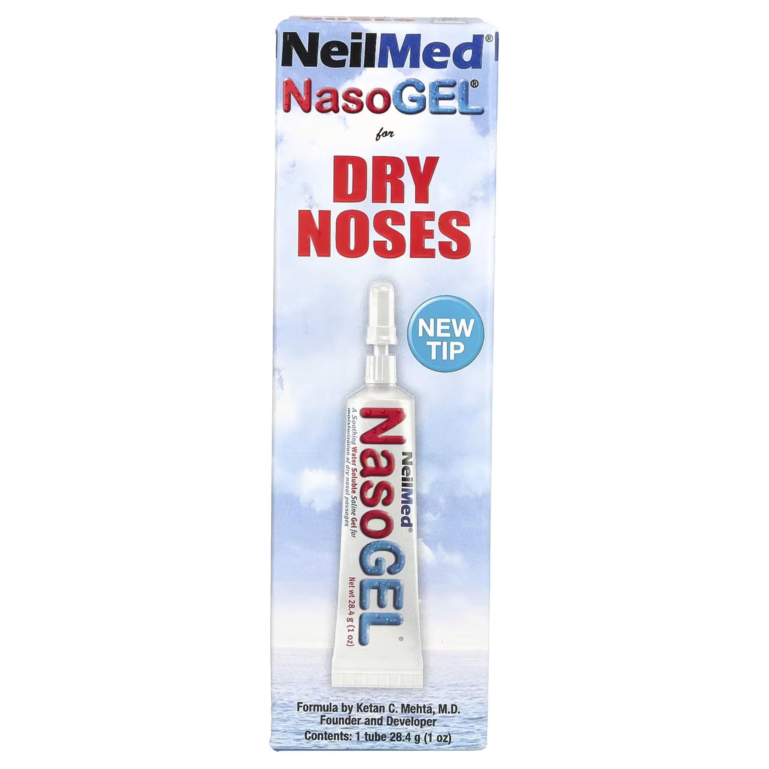 NeilMed Nasogel, boîte et flacon, hydrate les narines sèches et irritées.