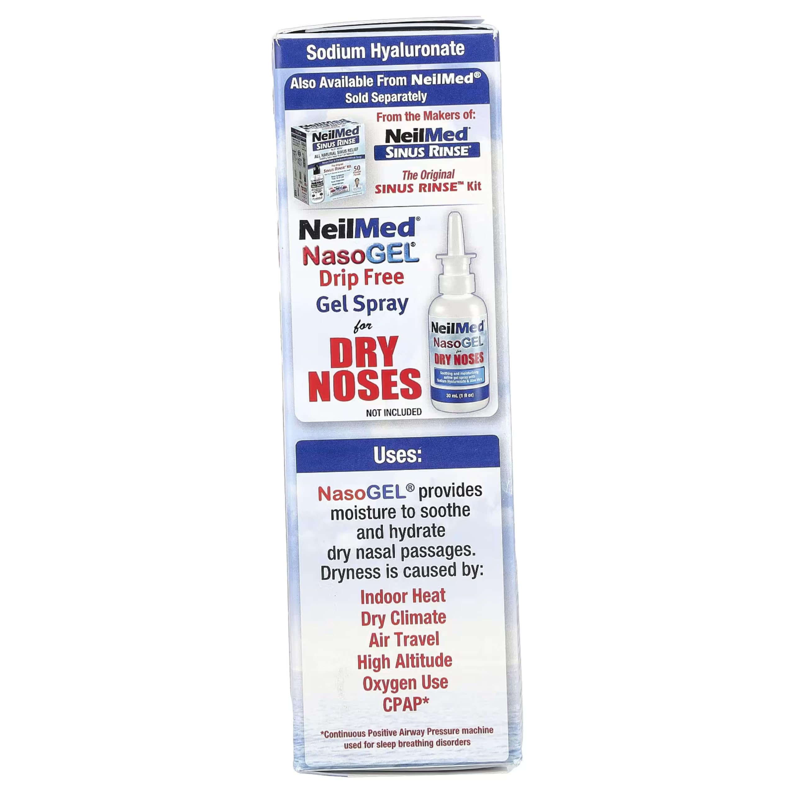 NeilMed Nasogel, gel translucide hydratant, apporte une sensation douce.