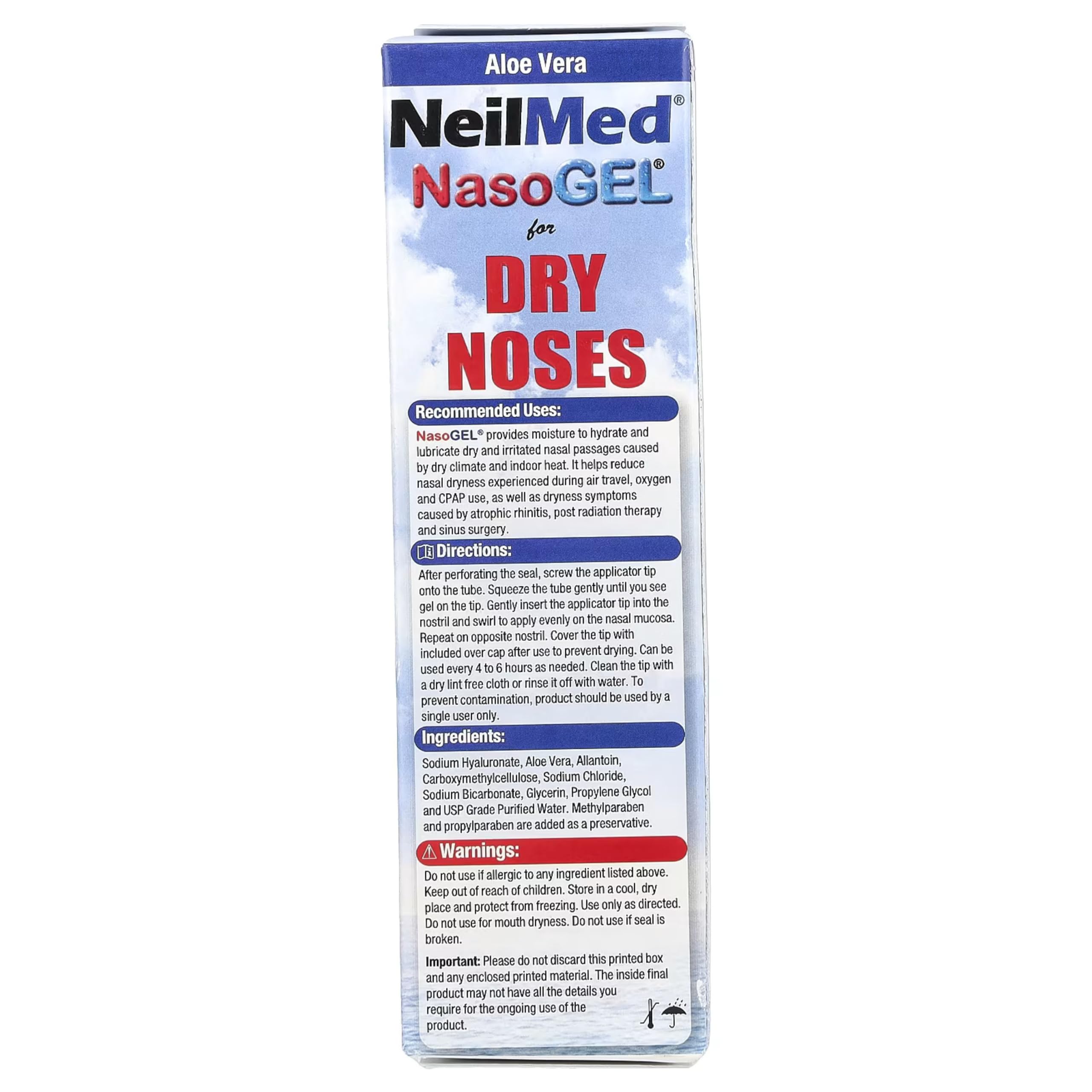 NeilMed Nasogel, utilisation en déplacement, soulage la sécheresse nasale lors de voyages.