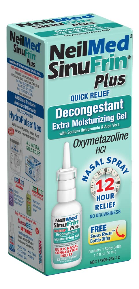 SinuFrin gel hydratant à hyaluronate de sodium et aloe pour soulagement doux.