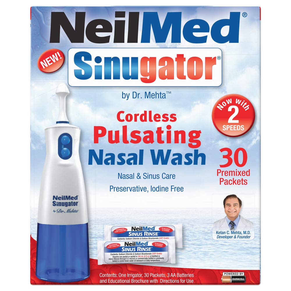 NeilMed Sinugator: paquets pré-mélangés pour une préparation saline simple