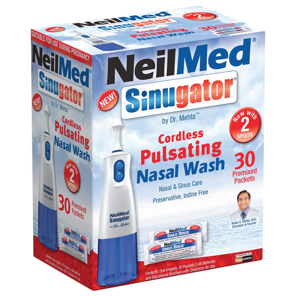 NeilMed Sinugator: système sans fil pour rinçage nasal pratique et rapide