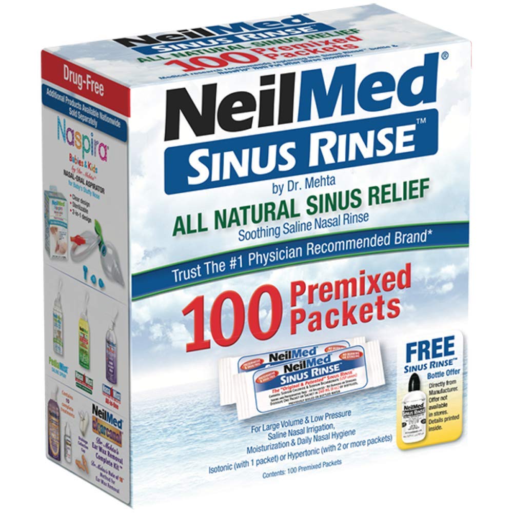 NeilMed Sinus Rinse – bouteille-presse-douce pour un Rinçage nasal sûr et efficace.