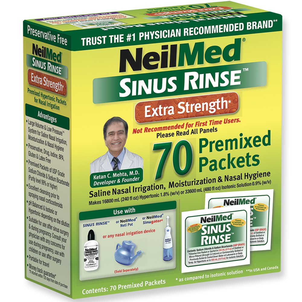 NeilMed Sinus Rinse, bouteille-presse pour rinçage nasal en douceur