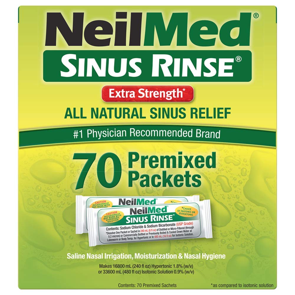 NeilMed Sinus Rinse lavage nasal quotidien pour une hygiène nasale régulière.