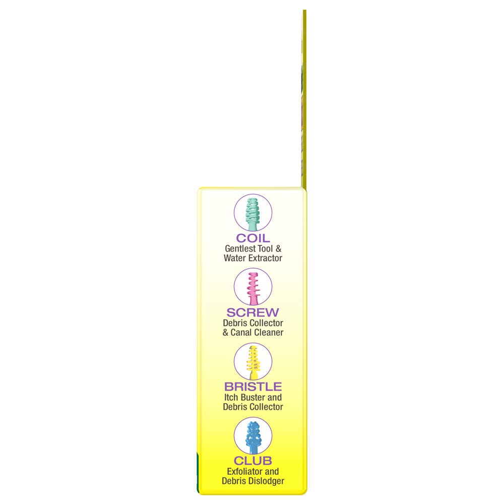 NeilMed WaxOut exfoliation extérieure, toucher doux autour de l'oreille.